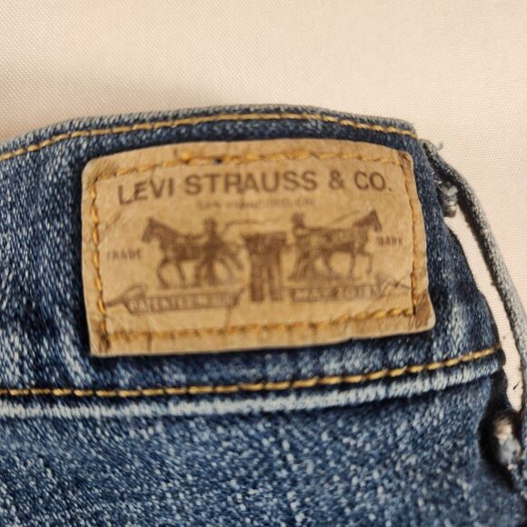 Levis 515 Women’s Jeans Size 16 Short Boot Cut Med Wash Denim Cotton Blend - Picture 9 of 16